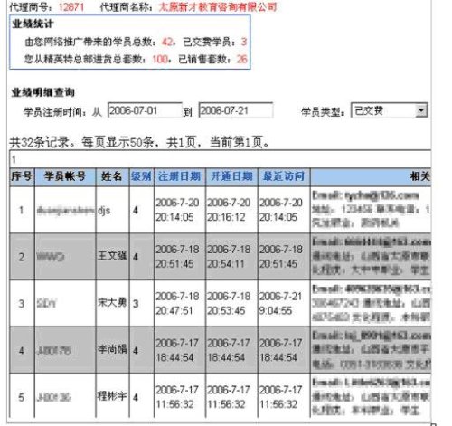 精英特全腦速讀記憶訓練軟件課程產品代理商查詢結果截圖